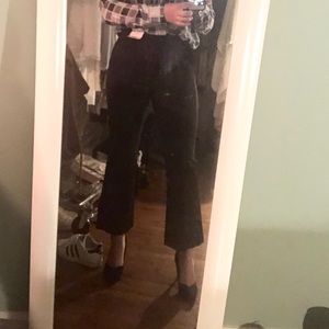 Flared black work pants